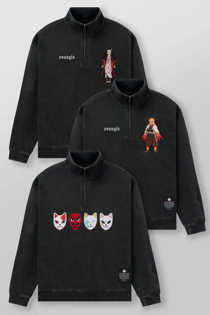 YoungLA - Demon Slayer: Kimetsu no Yaiba - Quarter Zip Sale price$55.00