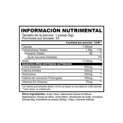 SmileLabz - Pre-Entreno Samurai // Mora Azul